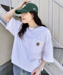 Carhartt(カーハート)の「Carhartt(カーハート) USA規格 ヘビーウェイト ルーズフィット ポケT ビッグサイズ オーバーサイズ ユニセックス ポケット付き コットン 半袖 Tシャツ 5部袖 1 2スリーブ(Tシャツ/カットソー)」