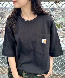 Carhartt(カーハート)の「Carhartt(カーハート) USA規格 ヘビーウェイト ルーズフィット ポケT ビッグサイズ オーバーサイズ ユニセックス ポケット付き コットン 半袖 Tシャツ 5部袖 1 2スリーブ(Tシャツ/カットソー)」