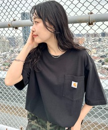 Carhartt（カーハート）の「Carhartt(カーハート) /USA規格 ヘビーウェイト ルーズフィット ポケT ビッグサイズ オーバーサイズ ユニセックス ポケット付き コットン 半袖 Tシャツ 5部袖 1/2スリーブ（Tシャツ/カットソー）」