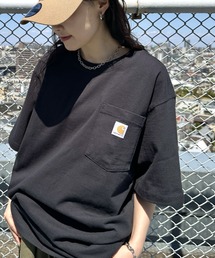 Carhartt（カーハート）の「Carhartt(カーハート) /USA規格 ヘビーウェイト ルーズフィット ポケT ビッグサイズ オーバーサイズ ユニセックス ポケット付き コットン 半袖 Tシャツ 5部袖 1/2スリーブ（Tシャツ/カットソー）」
