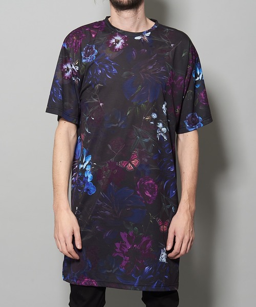 NO ID.（ノーアイディ）の「【NO ID.】Shadow Flower Long Big T-shirt / シャドウ フラワー ロング ビッグ Tシャツ（Tシャツ/カットソー・メンズ・グレー/レッド/ブルー・ONE SIZE）」の14枚目の写真