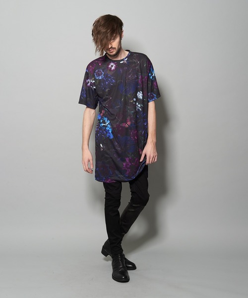 NO ID.（ノーアイディ）の「【NO ID.】Shadow Flower Long Big T-shirt / シャドウ フラワー ロング ビッグ Tシャツ（Tシャツ/カットソー・メンズ・グレー/レッド/ブルー・ONE SIZE）」の15枚目の写真
