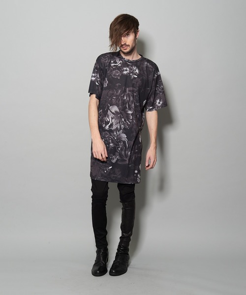 NO ID.（ノーアイディ）の「【NO ID.】Shadow Flower Long Big T-shirt / シャドウ フラワー ロング ビッグ Tシャツ（Tシャツ/カットソー・メンズ・グレー/レッド/ブルー・ONE SIZE）」の19枚目の写真