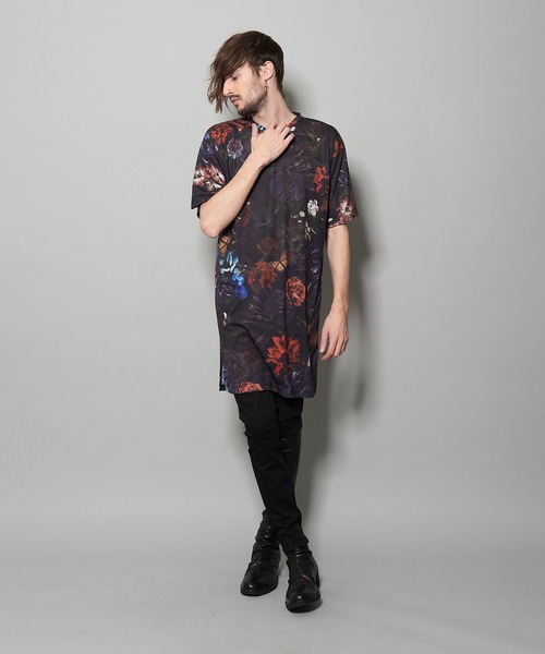 NO ID.（ノーアイディ）の「【NO ID.】Shadow Flower Long Big T-shirt / シャドウ フラワー ロング ビッグ Tシャツ（Tシャツ/カットソー・メンズ・グレー/レッド/ブルー・ONE SIZE）」の13枚目の写真