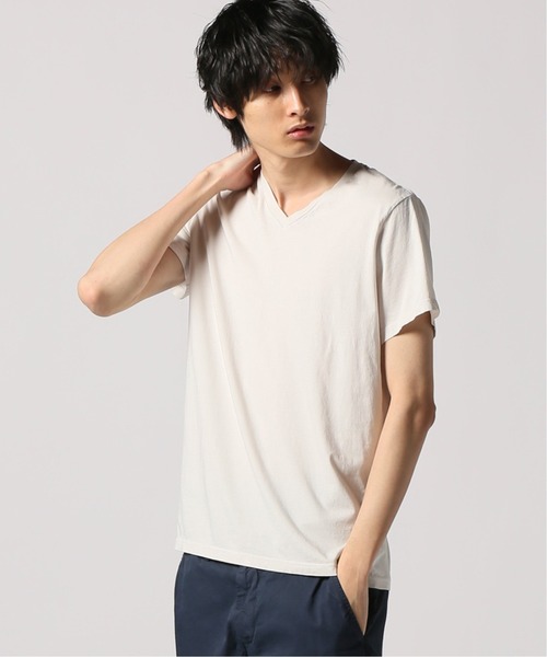 SAVE KHAKI UNITED(セーブカーキユナイテッド)の「SKU S/S SUPIMA V-NECK TEE / 無地T(Tシャツ/カットソー・メンズ・ホワイト/ライトグリーン/ダークブルー/ピンク/ブラック系その他/ネイビー/ホワイト×ホワイト/ライトイエロー/ブラウン系その他・LARGE/SMALL/MEDIUM/X-SMALL/X-LARGE)」の11枚目の写真