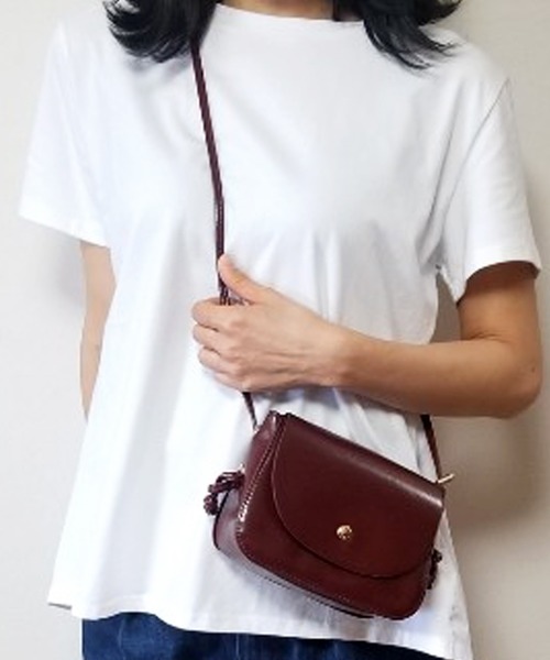 SMILE ORCHID（スマイルオーキッド）の「ミニショルダーバッグ（ショルダーバッグ・レディース・ブラック/ダークブラウン/ベージュ/ブラウン/グリーン/ワインレッド/ブラック系その他/チョコ/ブラウン系その他/ホワイト/パープル/アイボリー/グリーン系その他・FREE）」の6枚目の写真