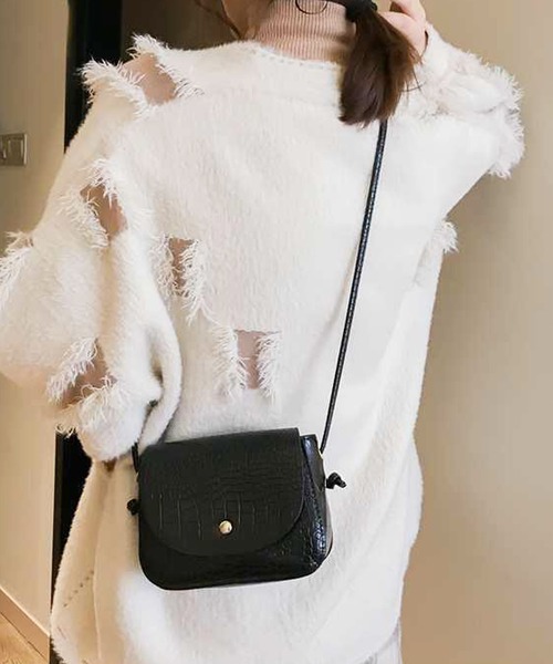 SMILE ORCHID（スマイルオーキッド）の「ミニショルダーバッグ（ショルダーバッグ・レディース・ブラック/ダークブラウン/ベージュ/ブラウン/グリーン/ワインレッド/ブラック系その他/チョコ/ブラウン系その他/ホワイト/パープル/アイボリー/グリーン系その他・FREE）」の22枚目の写真