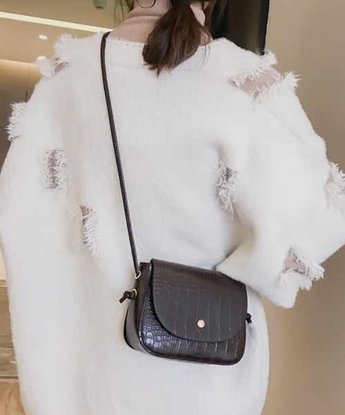 SMILE ORCHID（スマイルオーキッド）の「ミニショルダーバッグ（ショルダーバッグ・レディース・ブラック/ダークブラウン/ベージュ/ブラウン/グリーン/ワインレッド/ブラック系その他/チョコ/ブラウン系その他/ホワイト/パープル/アイボリー/グリーン系その他・FREE）」の19枚目の写真