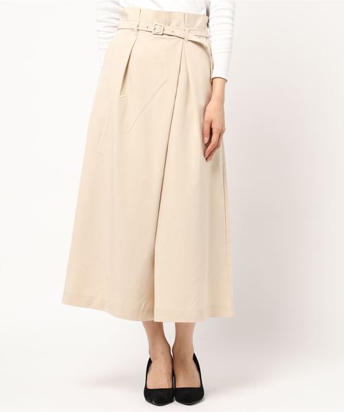 セール ベルト付きアシメタックガウチョ パンツ Te Chichi