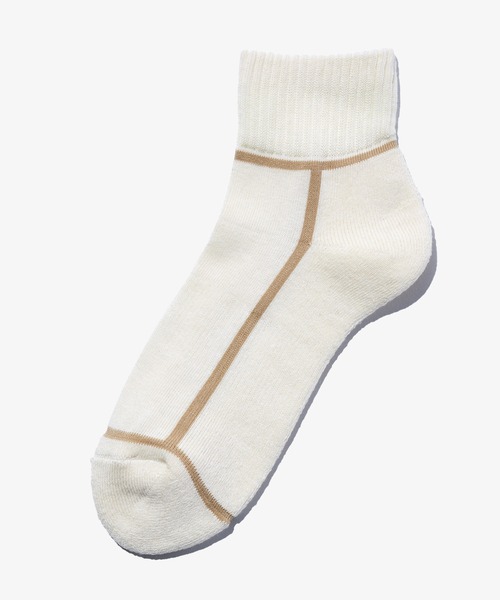 CHICSTOCKS（シックストックス）の「アンクルソックス（ソックス/靴下・メンズ・ブラック/オフホワイト/ホワイト系その他/ホワイト系その他2/グレー系その他/ネイビー/ホワイト系その他3/ヘザーチャコール/グレイッシュベージュ/ホワイト系その他4/グリーン系その他/ライトグレー/アイボリー/ネイビー系1/カーキブラウン/ライトグリーン/レッド系その他/ブルー系その他・SMALL/MEDIUM/LARGE）」の6枚目の写真