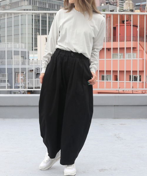 HARVESTY(ハーベスティ)の「HARVESTY/ハーベスティ チノ サーカスパンツ バルーンパンツ/ワイドパンツ(チノパンツ・レディース・ブラック/アイボリー/ライトオリーブ/ベージュ/モカ/カーキ/レッド/グレー/パープル・2/1)」の17枚目の写真