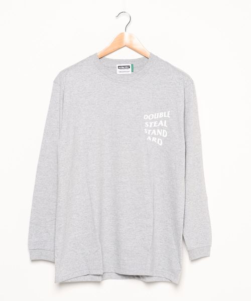 DOUBLE STEAL(ダブルスティール)の「Wave Logo ヘビーウェイト長袖Tシャツ(Tシャツ/カットソー・メンズ・ホワイト/ブラック/トップグレー・MEDIUM/LARGE/X-LARGE/XX-LARGE)」の3枚目の写真
