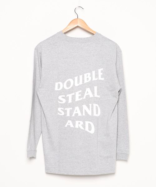 DOUBLE STEAL(ダブルスティール)の「Wave Logo ヘビーウェイト長袖Tシャツ(Tシャツ/カットソー・メンズ・ホワイト/ブラック/トップグレー・MEDIUM/LARGE/X-LARGE/XX-LARGE)」の4枚目の写真