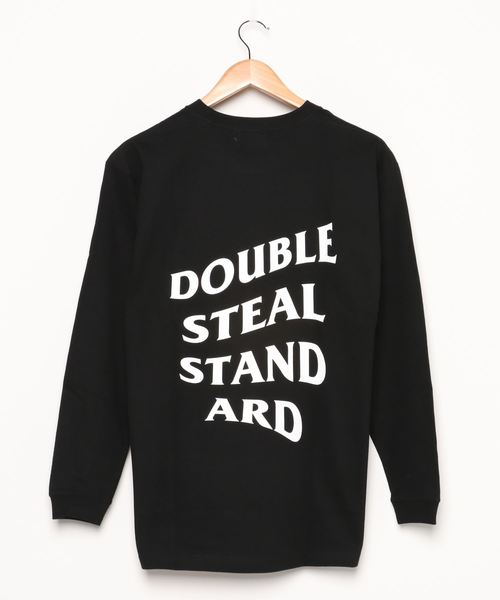 DOUBLE STEAL(ダブルスティール)の「Wave Logo ヘビーウェイト長袖Tシャツ(Tシャツ/カットソー・メンズ・ホワイト/ブラック/トップグレー・MEDIUM/LARGE/X-LARGE/XX-LARGE)」の5枚目の写真