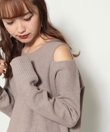 Cheek | ショルダースリットアシメニット(ニット/セーター)
