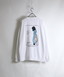Confirm / コンファーム ガールイラスト プリントビッグスウェット