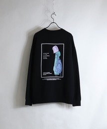 Confirm / コンファーム ガールイラスト プリントビッグスウェット