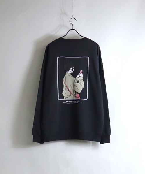 Confirm（コンファーム）の「Confirm / コンファーム ガールイラスト プリントビッグスウェット（スウェット・メンズ・ホワイト系その他2/ホワイト系その他/ブラック系その他/ブラック/チャコールグレー/ベージュ/グリーン/ミント/アイボリー・FREE）」の7枚目の写真