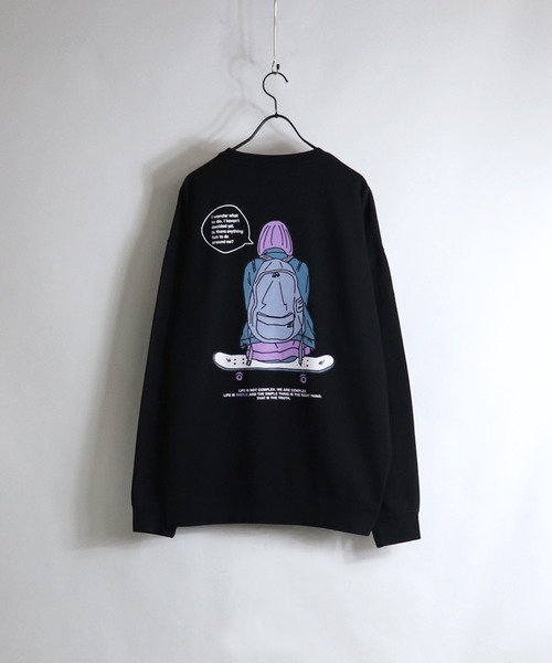 Confirm（コンファーム）の「Confirm / コンファーム ガールイラスト プリントビッグスウェット（スウェット・メンズ・ホワイト系その他2/ホワイト系その他/ブラック系その他/ブラック/チャコールグレー/ベージュ/グリーン/ミント/アイボリー・FREE）」の5枚目の写真