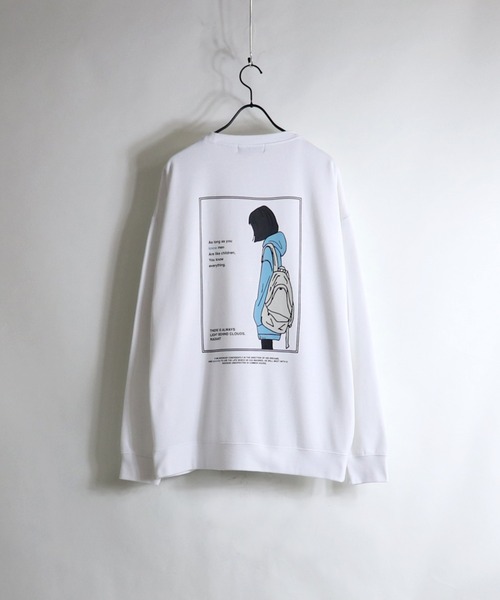Confirm（コンファーム）の「Confirm / コンファーム ガールイラスト プリントビッグスウェット（スウェット・メンズ・ホワイト系その他2/ホワイト系その他/ブラック系その他/ブラック/チャコールグレー/ベージュ/グリーン/ミント/アイボリー・FREE）」の14枚目の写真
