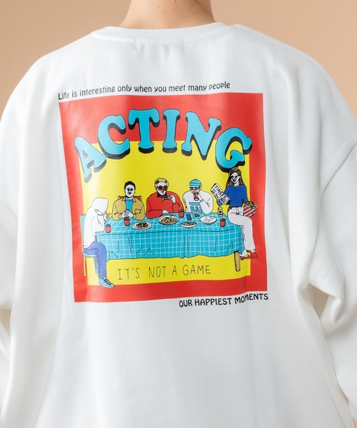 kutir（クティール）の「裏起毛プリントスウェット（Tシャツ/カットソー・メンズ・ホワイト/チャコールグレー/ライトブルー/ブラック/ベージュ/パープル/オフホワイト/グリーン/その他・SMALL/MEDIUM/LARGE）」の18枚目の写真