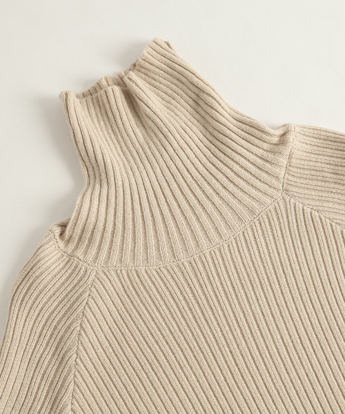 SUGAR BISKET（シュガービスケット）の「タートルネックリブニットロングワンピ（ワンピース・レディース・アイボリー/ブラウン/チャコールグレー/ブラック/オレンジ/ブルーグリーン/ライム・フリー）」の12枚目の写真