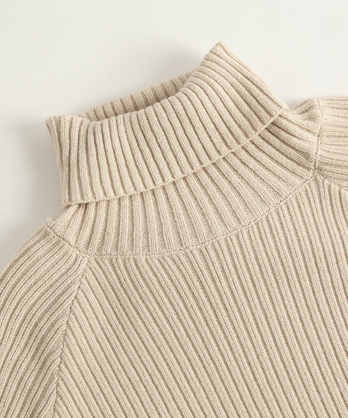 SUGAR BISKET（シュガービスケット）の「タートルネックリブニットロングワンピ（ワンピース・レディース・アイボリー/ブラウン/チャコールグレー/ブラック/オレンジ/ブルーグリーン/ライム・フリー）」の8枚目の写真