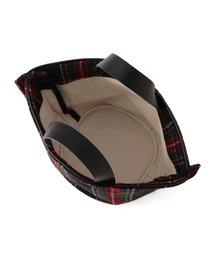 【2716】美品 LUDLOW /ラドロー ツイードチェックバッグラウンドトート 2716】美品 LUDLOW /ラドロー ツイードチェックバッグラウンド