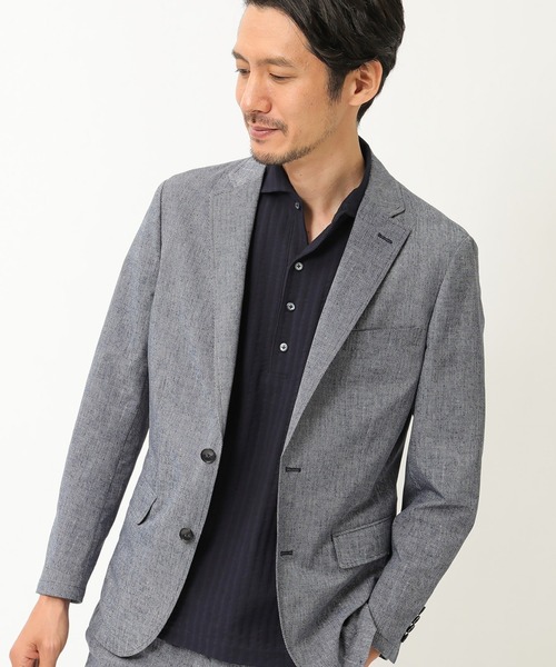 CROWDED CLOSET（クラウデッドクローゼット）の「「COOL DOTS」ツイルプリントジャケット【セットアップ・別売りパンツ有り】（テーラードジャケット・メンズ・グレー/ネイビー/ブラック・3/2/1/4）」の3枚目の写真