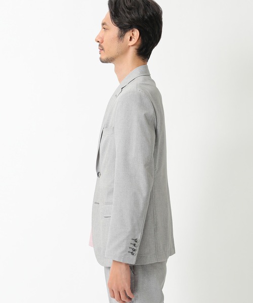 CROWDED CLOSET（クラウデッドクローゼット）の「「COOL DOTS」ツイルプリントジャケット【セットアップ・別売りパンツ有り】（テーラードジャケット・メンズ・グレー/ネイビー/ブラック・3/2/1/4）」の5枚目の写真