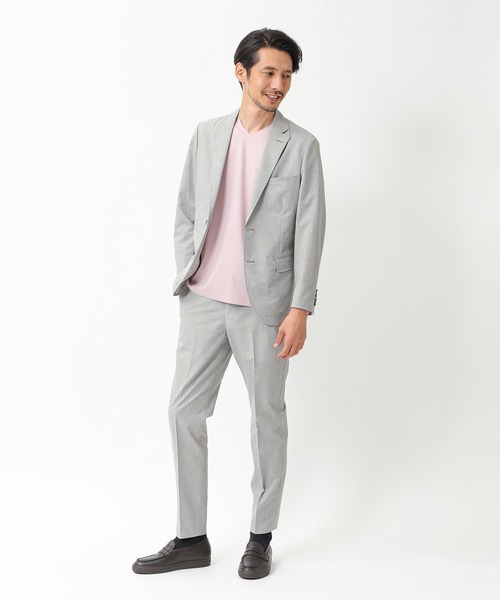 CROWDED CLOSET（クラウデッドクローゼット）の「「COOL DOTS」ツイルプリントジャケット【セットアップ・別売りパンツ有り】（テーラードジャケット・メンズ・グレー/ネイビー/ブラック・3/2/1/4）」の7枚目の写真