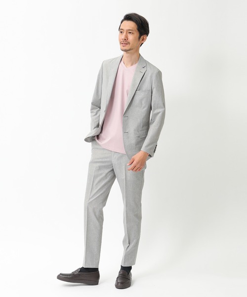 CROWDED CLOSET（クラウデッドクローゼット）の「「COOL DOTS」ツイルプリントジャケット【セットアップ・別売りパンツ有り】（テーラードジャケット・メンズ・グレー/ネイビー/ブラック・3/2/1/4）」の8枚目の写真