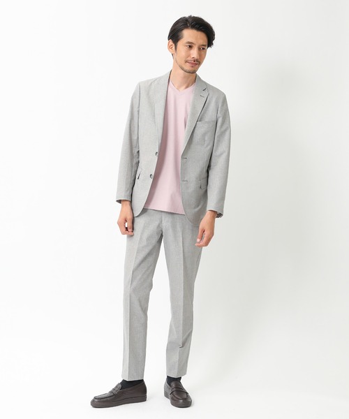 CROWDED CLOSET（クラウデッドクローゼット）の「「COOL DOTS」ツイルプリントジャケット【セットアップ・別売りパンツ有り】（テーラードジャケット・メンズ・グレー/ネイビー/ブラック・3/2/1/4）」の9枚目の写真