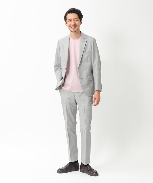 CROWDED CLOSET（クラウデッドクローゼット）の「「COOL DOTS」ツイルプリントジャケット【セットアップ・別売りパンツ有り】（テーラードジャケット・メンズ・グレー/ネイビー/ブラック・3/2/1/4）」の10枚目の写真