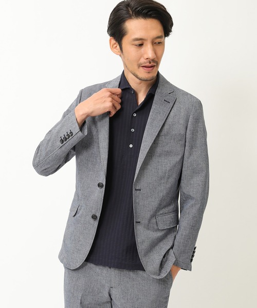 CROWDED CLOSET（クラウデッドクローゼット）の「「COOL DOTS」ツイルプリントジャケット【セットアップ・別売りパンツ有り】（テーラードジャケット・メンズ・グレー/ネイビー/ブラック・3/2/1/4）」の11枚目の写真