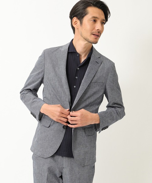 CROWDED CLOSET（クラウデッドクローゼット）の「「COOL DOTS」ツイルプリントジャケット【セットアップ・別売りパンツ有り】（テーラードジャケット・メンズ・グレー/ネイビー/ブラック・3/2/1/4）」の12枚目の写真