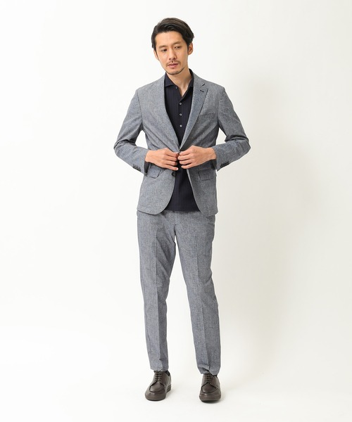 CROWDED CLOSET（クラウデッドクローゼット）の「「COOL DOTS」ツイルプリントジャケット【セットアップ・別売りパンツ有り】（テーラードジャケット・メンズ・グレー/ネイビー/ブラック・3/2/1/4）」の13枚目の写真