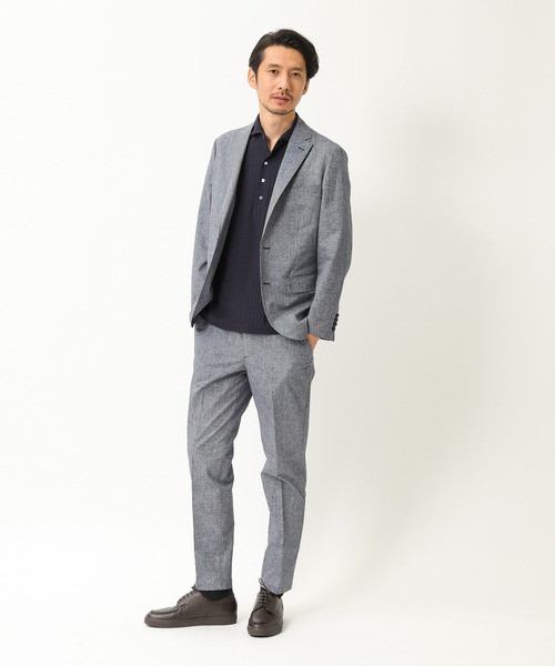 CROWDED CLOSET（クラウデッドクローゼット）の「「COOL DOTS」ツイルプリントジャケット【セットアップ・別売りパンツ有り】（テーラードジャケット・メンズ・グレー/ネイビー/ブラック・3/2/1/4）」の14枚目の写真