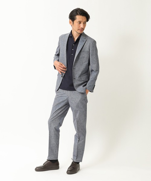 CROWDED CLOSET（クラウデッドクローゼット）の「「COOL DOTS」ツイルプリントジャケット【セットアップ・別売りパンツ有り】（テーラードジャケット・メンズ・グレー/ネイビー/ブラック・3/2/1/4）」の15枚目の写真