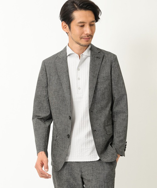 CROWDED CLOSET（クラウデッドクローゼット）の「「COOL DOTS」ツイルプリントジャケット【セットアップ・別売りパンツ有り】（テーラードジャケット・メンズ・グレー/ネイビー/ブラック・3/2/1/4）」の16枚目の写真