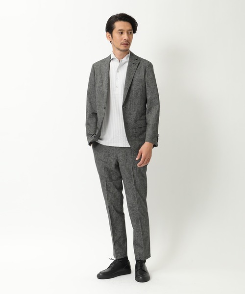 CROWDED CLOSET（クラウデッドクローゼット）の「「COOL DOTS」ツイルプリントジャケット【セットアップ・別売りパンツ有り】（テーラードジャケット・メンズ・グレー/ネイビー/ブラック・3/2/1/4）」の17枚目の写真