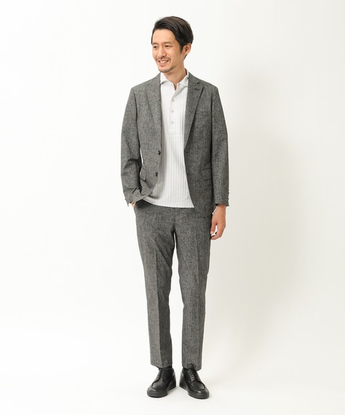 CROWDED CLOSET（クラウデッドクローゼット）の「「COOL DOTS」ツイルプリントジャケット【セットアップ・別売りパンツ有り】（テーラードジャケット・メンズ・グレー/ネイビー/ブラック・3/2/1/4）」の18枚目の写真