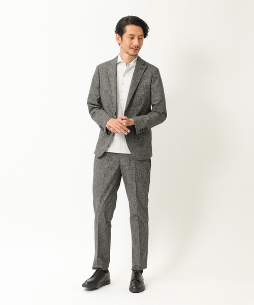 CROWDED CLOSET（クラウデッドクローゼット）の「「COOL DOTS」ツイルプリントジャケット【セットアップ・別売りパンツ有り】（テーラードジャケット・メンズ・グレー/ネイビー/ブラック・3/2/1/4）」の19枚目の写真