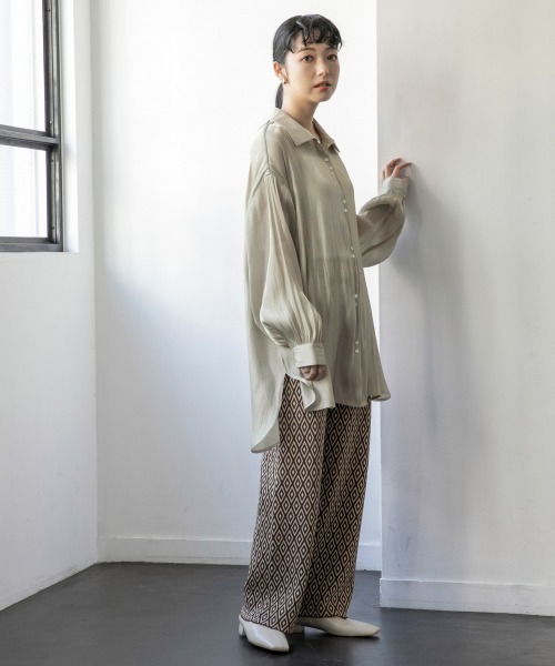 LOWRYS FARM(ローリーズファーム)の「ジャガードニットパンツ 930554(その他パンツ・レディース・ブラウン/アイボリー・FREE)」の4枚目の写真