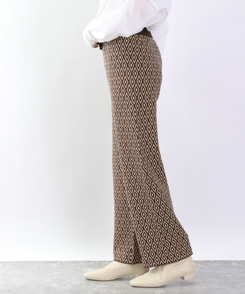 LOWRYS FARM(ローリーズファーム)の「ジャガードニットパンツ 930554(その他パンツ・レディース・ブラウン/アイボリー・FREE)」の7枚目の写真