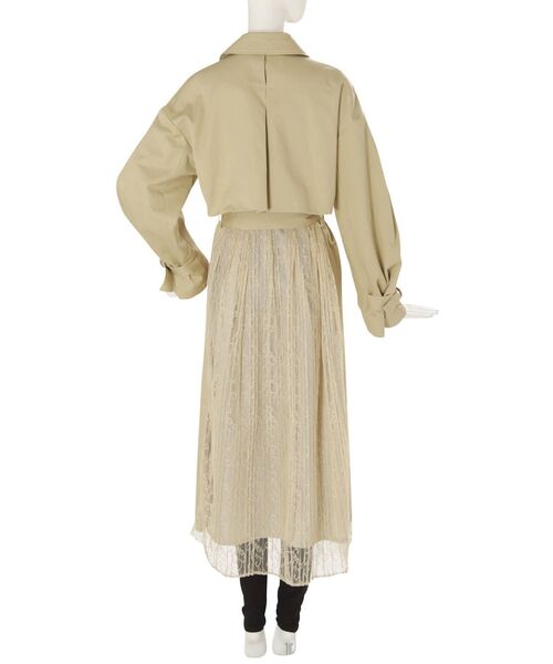 MURUA（ムルーア）の「【ONLINE限定】レースプリーツトレンチコート（トレンチコート・レディース・ネイビー/カーキ/モカ/アイボリー・FREE）」の11枚目の写真