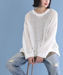 osharewalker | 『ケーブル切替メッシュニット』(ニット/セーター)