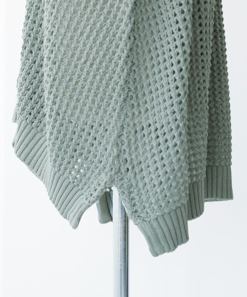 osharewalker（オシャレウォーカー）の「【廃盤】『ケーブル切替メッシュニット』（ニット/セーター・レディース・グレイッシュブルー/ブラック/オフホワイト・FREE）」の15枚目の写真