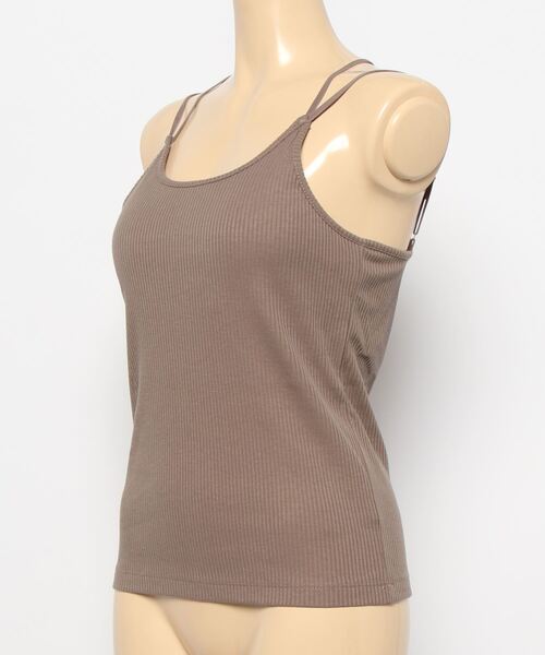 tiptop（ティップトップ）の「2021SS テレコバッククロスキャミソール（キャミソール・レディース・アイボリー/ブラック/モカ/オフホワイト/キナリ/スミクロ・FREE）」の17枚目の写真