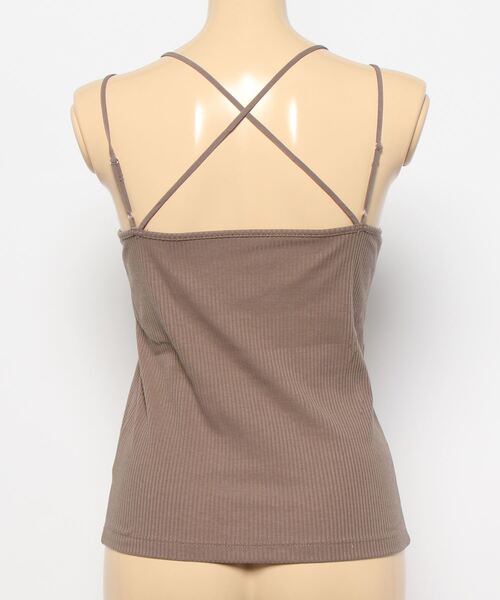 tiptop（ティップトップ）の「2021SS テレコバッククロスキャミソール（キャミソール・レディース・アイボリー/ブラック/モカ/オフホワイト/キナリ/スミクロ・FREE）」の18枚目の写真